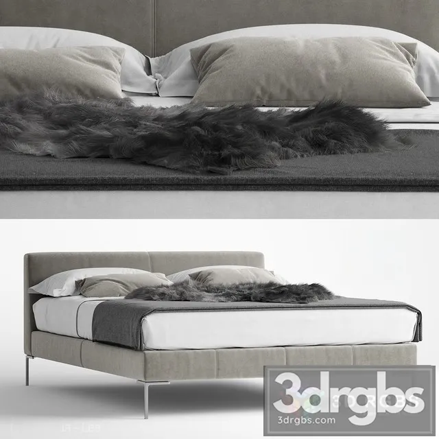 BB Italia Charles Bed 3D Model Download