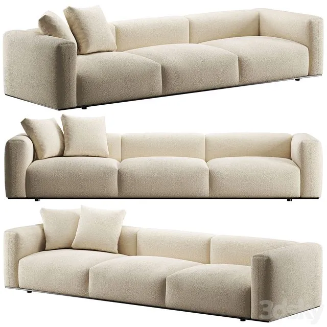 B&B Italia Dambodue 3 seater sofa 3D Model