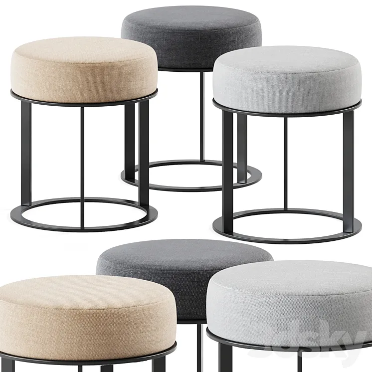 B&B Italia Frank Ottoman \/ Pouffe 3D Model Free Download