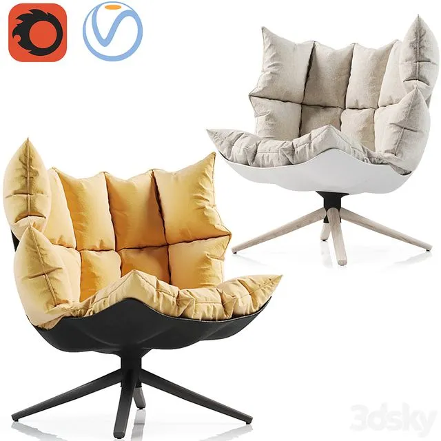 B&B Italia HUSK Armchair 3D Model
