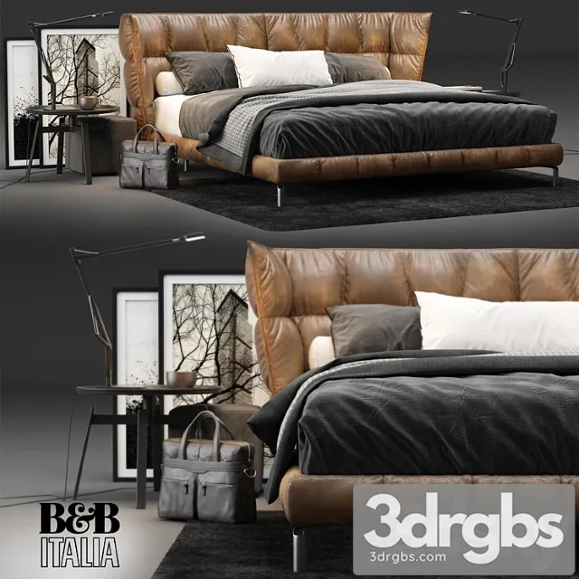 B&B Italia Husk Bed 3D Model Download B&B Italia Husk Bed 3D Model Download