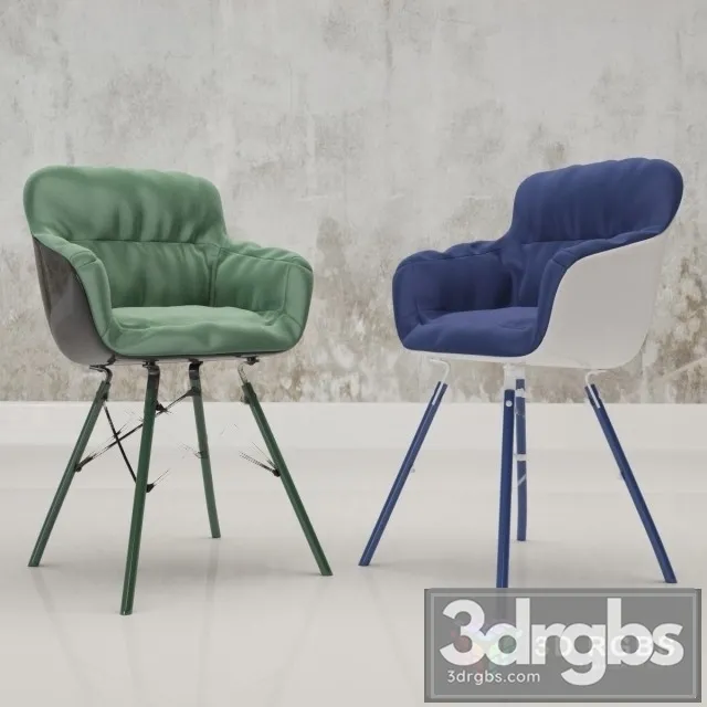 BB Italia Husk Dining Chair 3D Model Download