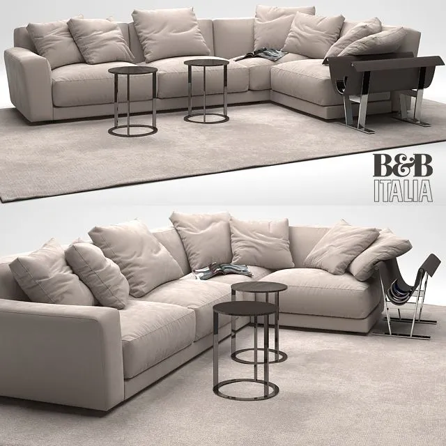 B&B Italia Luis Sofa (corner) 3D Model B&B Italia Luis Sofa (corner) 3D Model