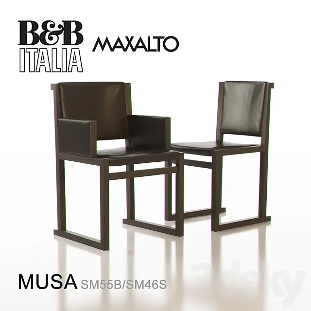 B&B ITALIA MAXALTO MUSA SM55B & SM46S 3D Model B&B ITALIA MAXALTO MUSA SM55B & SM46S 3D Model