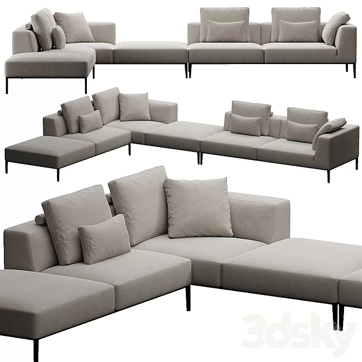 B&B Italia Michel Effe 3D Model B&B Italia Michel Effe 3D Model