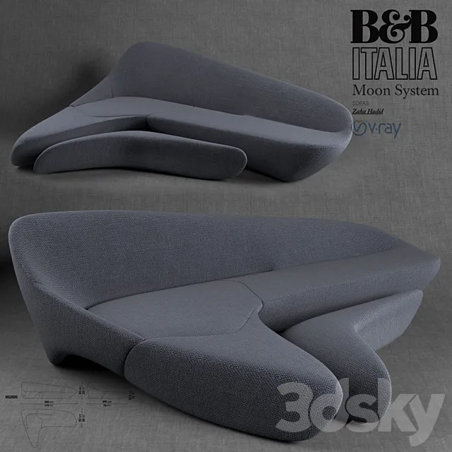 B&B Italia Moon system – by Zaha Hadid 3DModel