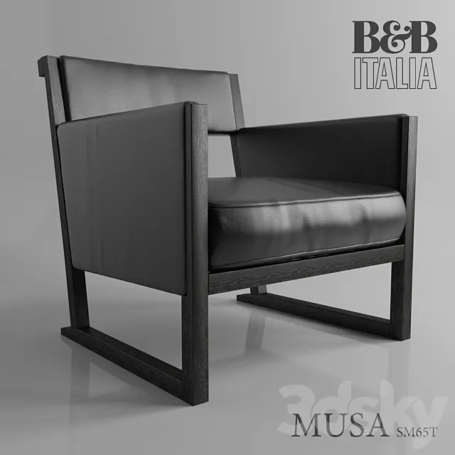 B&B Italia Musa Armchair SM65P&SM65T 3DModel