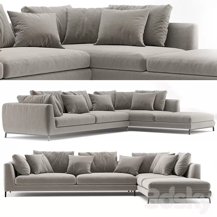B&B Italia – Ray Sofa 3D Model Free Download