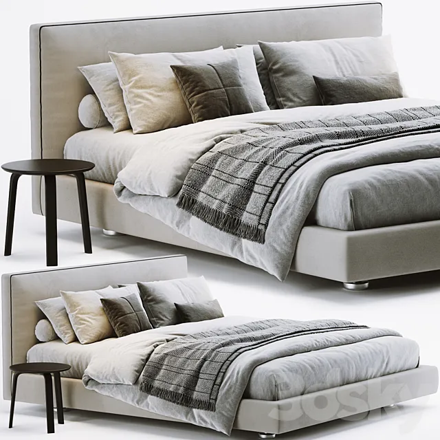 B&B Italia Richard Bed 3D Model