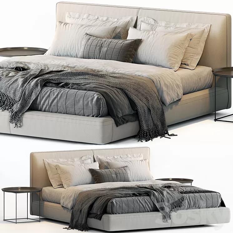 B&B Italia Richard Bed 3D Model Free Download