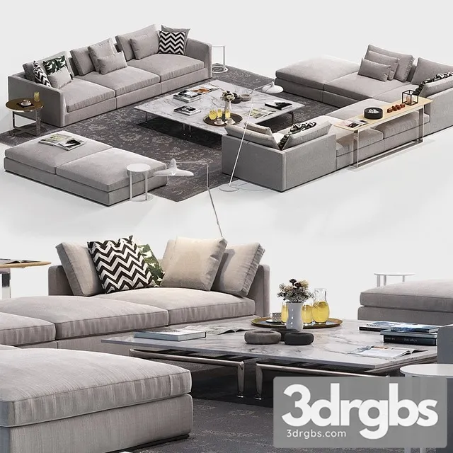 BB Italia Richard Sofa 2 3D Model Download BB Italia Richard Sofa 2 3D Model Download