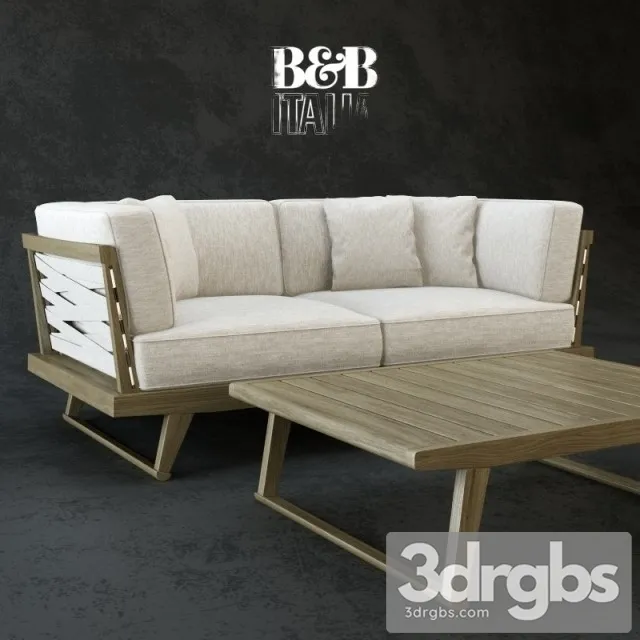 BB Italia Scandinavian Wooden Sofa 3D Model Download BB Italia Scandinavian Wooden Sofa 3D Model Download