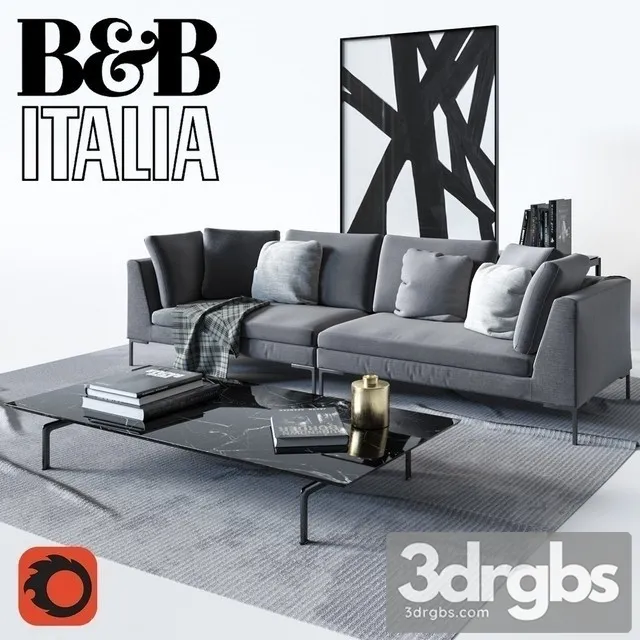 BB Italia Sofa Charles 3D Model Download BB Italia Sofa Charles 3D Model Download
