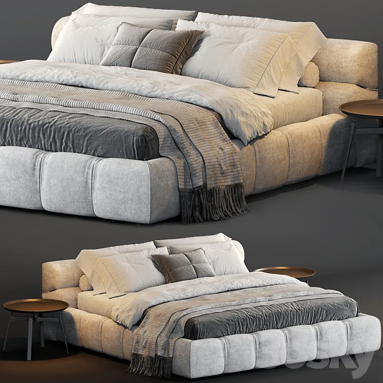 B&B Italia Tufty Bed 3D Model Free Download