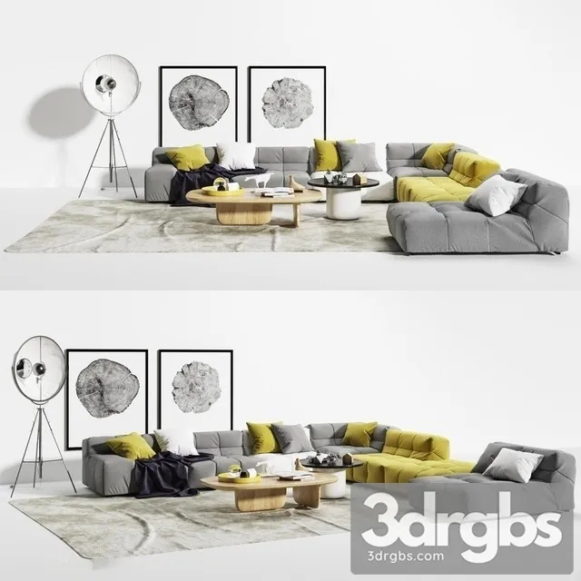 BB Italia Tufty Puffy Sofa 3D Model Download BB Italia Tufty Puffy Sofa 3D Model Download