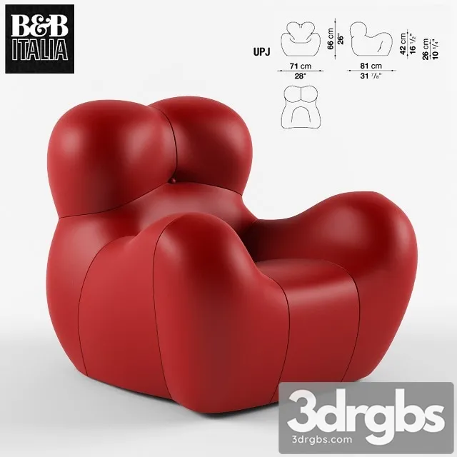 BB Italia Up Junior Child Armchair 3D Model Download BB Italia Up Junior Child Armchair 3D Model Download