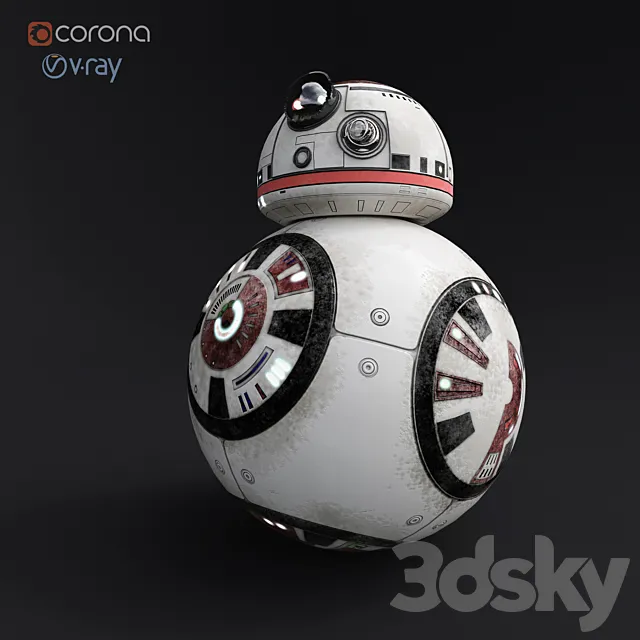 BB8 (BB9) _LowPoly_GameReady 3D Model BB8 (BB9) _LowPoly_GameReady 3D Model