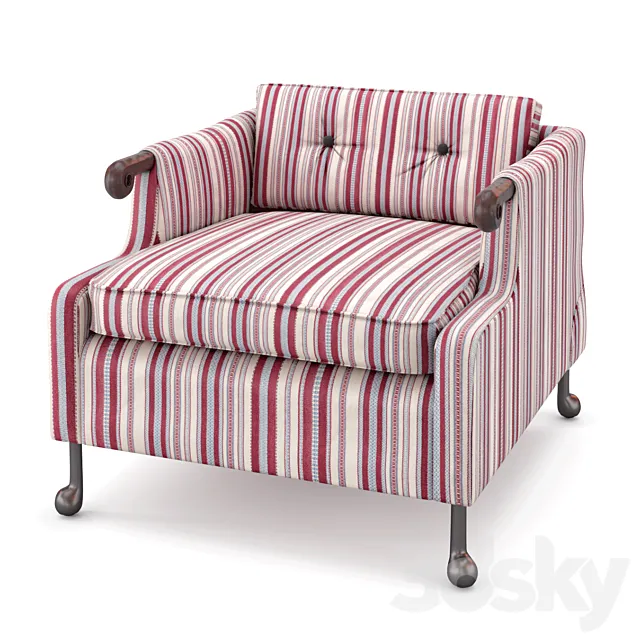 BDDW Abel club chair 3D Model BDDW Abel club chair 3D Model