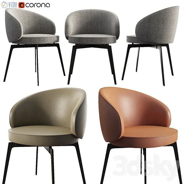 Bea Dinning Chair Lemamobili 3D Model Bea Dinning Chair Lemamobili 3D Model