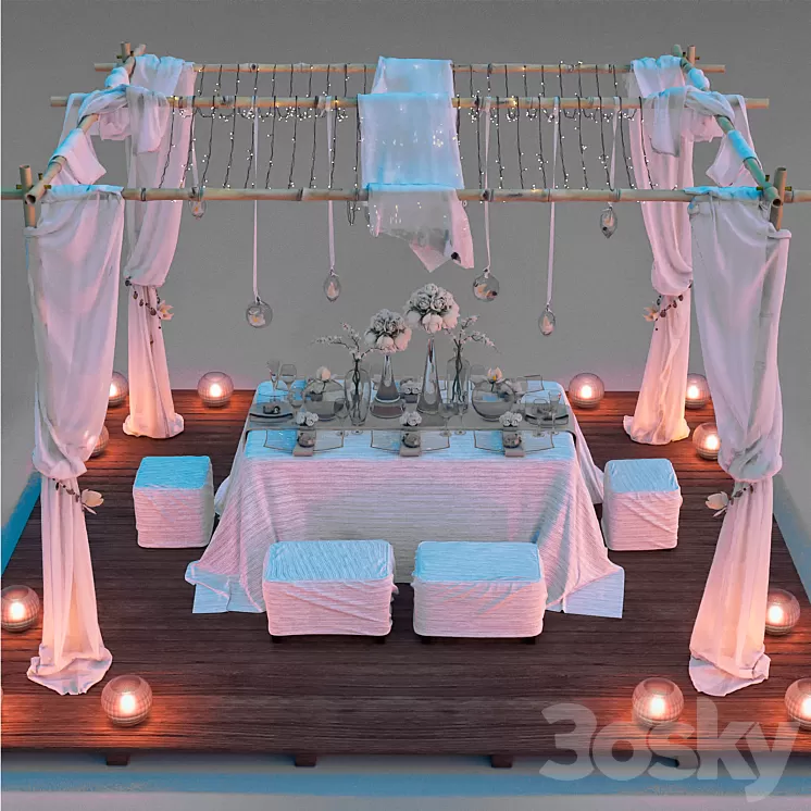 Beach canopy. 3D Model Beach canopy. 3D Model