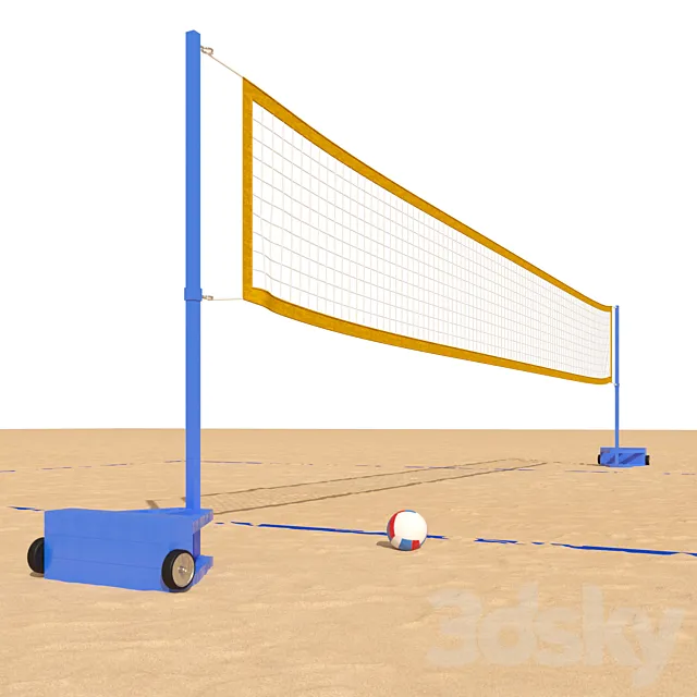 Beach volleyball court 3DModel