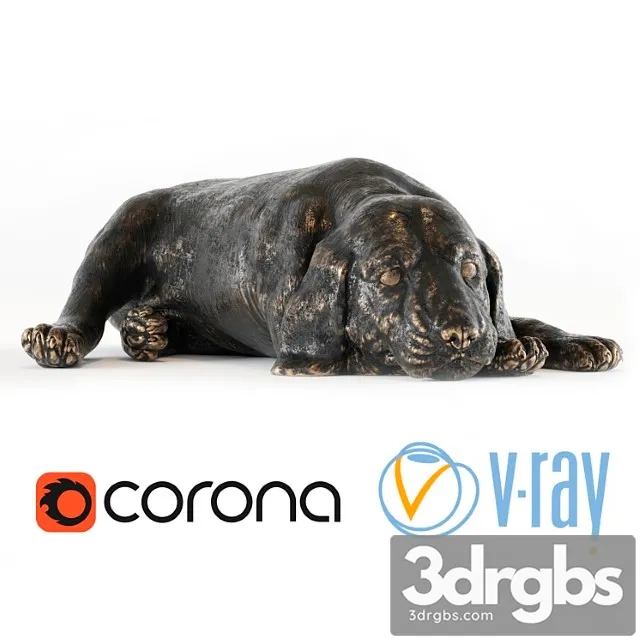 Beagle figurine 3D Model Download