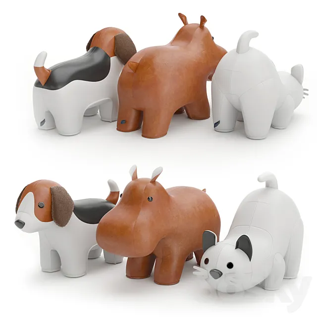 Beagle hippo cat white 3DModel Beagle hippo cat white 3DModel
