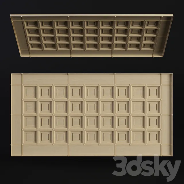 Beamed ceiling. Sameba 3DModel Beamed ceiling. Sameba 3DModel