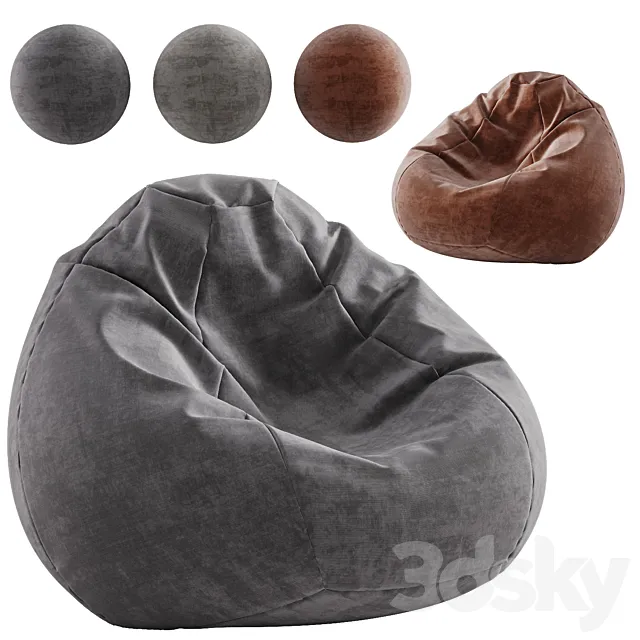 Bean bag chair 8 3D Model Bean bag chair 8 3D Model