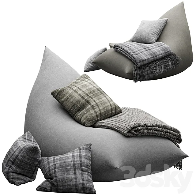 bean bag chair by etsy 3D Model bean bag chair by etsy 3D Model