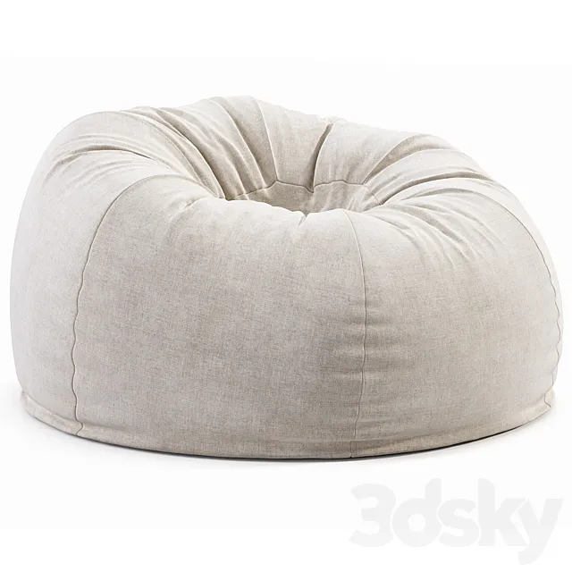 Bean Bag Chair By Westelm 3D Model Bean Bag Chair By Westelm 3D Model