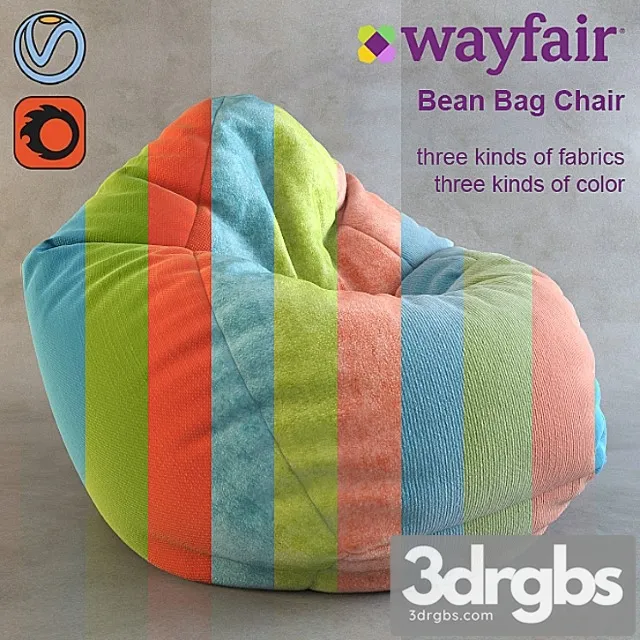 Bean bag chair wayfair 3D Model Download Bean bag chair wayfair 3D Model Download