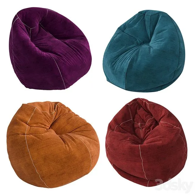 Bean Bag (color set) 3D Model