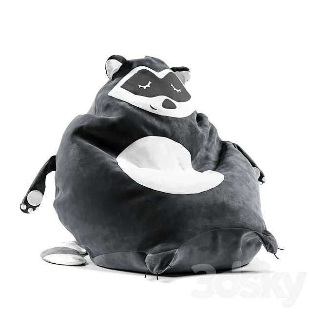 Bean bag DreamBag Raccoon 3DModel Bean bag DreamBag Raccoon 3DModel