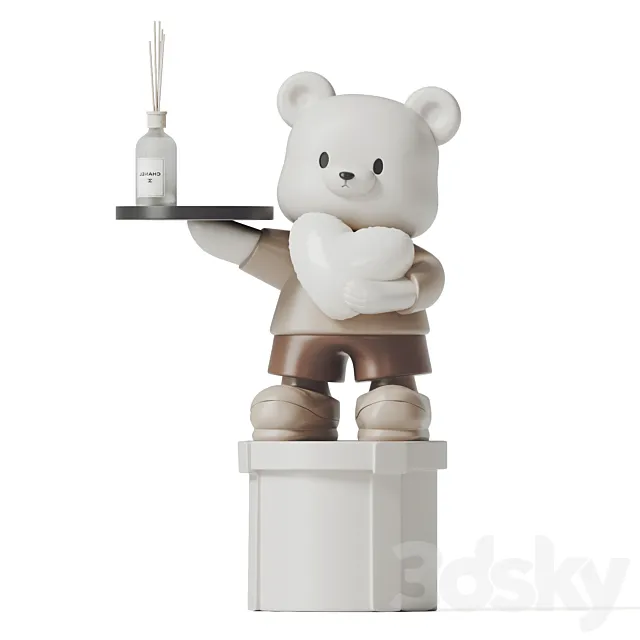 Bear ornaments ceramic ornaments shelf tray 3DModel Bear ornaments ceramic ornaments shelf tray 3DModel