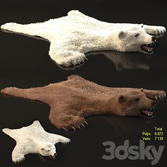 Bear pelt 3D Model Bear pelt 3D Model