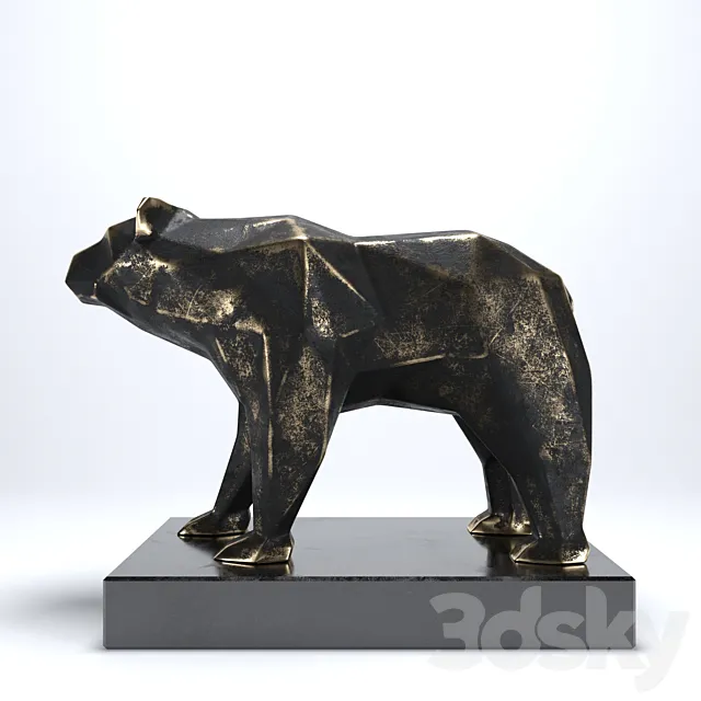 Bear Sculpture 3D Model