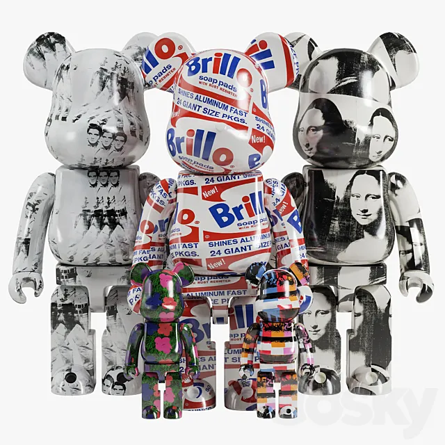 Bearbrick _ Andy Warhol 3DModel Bearbrick _ Andy Warhol 3DModel