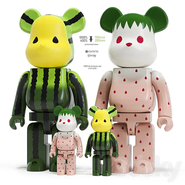 Bearbrick _ Clot 3DModel Bearbrick _ Clot 3DModel