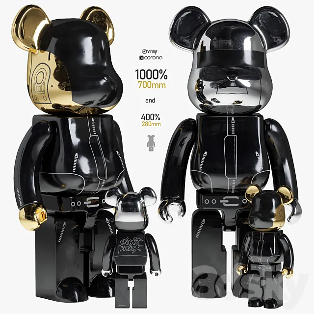 Bearbrick _ Daft_Punk _ Alive 3DModel Bearbrick _ Daft_Punk _ Alive 3DModel