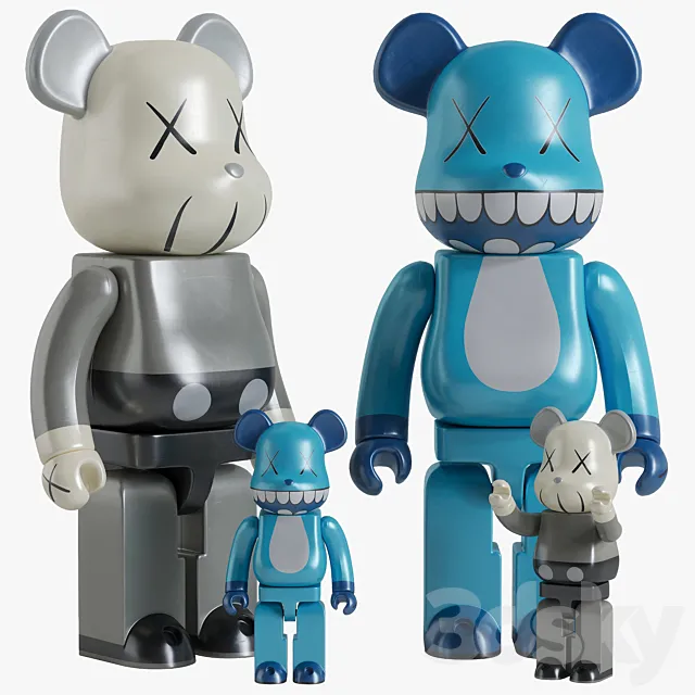 Bearbrick _ KAWS 3DModel Bearbrick _ KAWS 3DModel