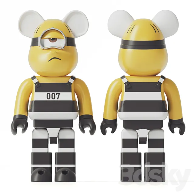 Bearbrick _ Minions 3DModel Bearbrick _ Minions 3DModel