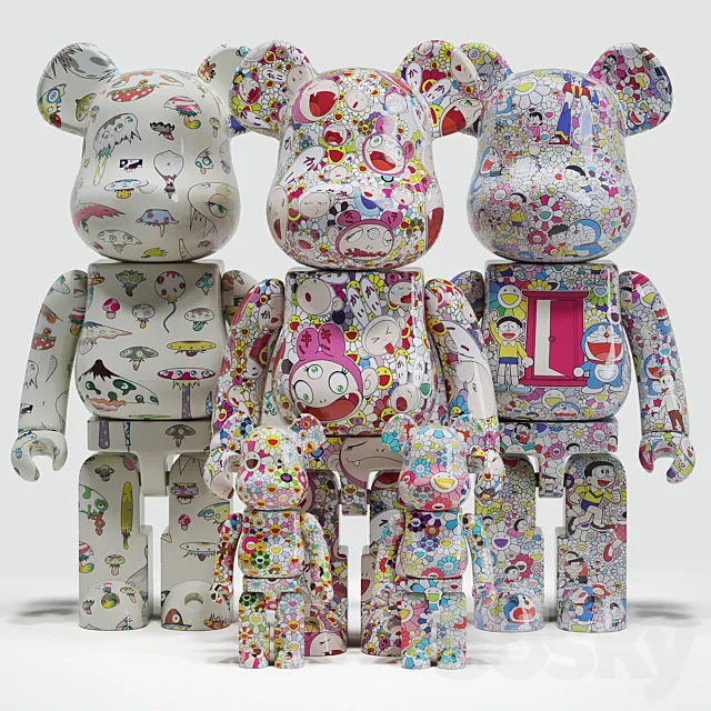 Bearbrick _ Murakami 3DModel Bearbrick _ Murakami 3DModel