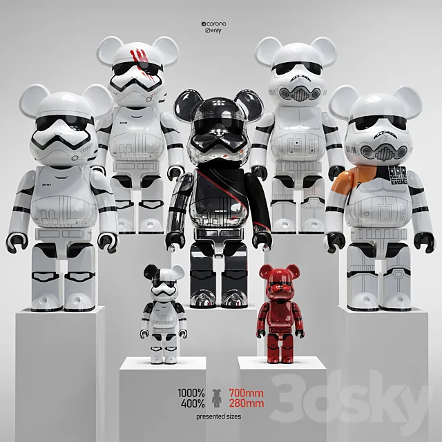 Bearbrick _ Star Wars 3DModel Bearbrick _ Star Wars 3DModel