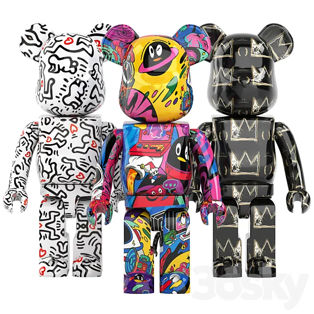 bearbrick collection 3D Model bearbrick collection 3D Model