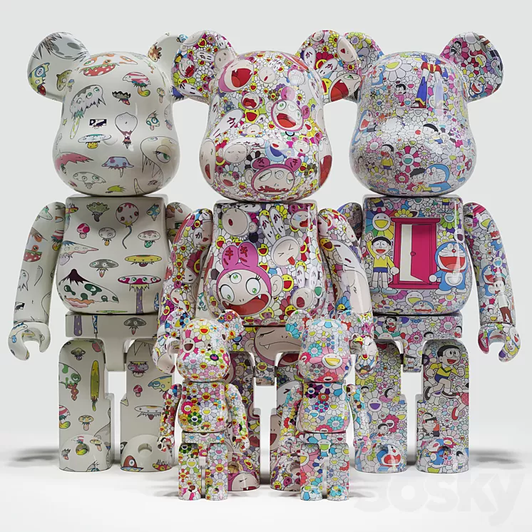 Bearbrick \/ Murakami 3D Model Free Download