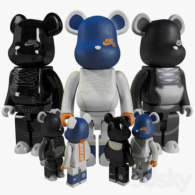 Bearbrick NIKE 3D Model Bearbrick NIKE 3D Model