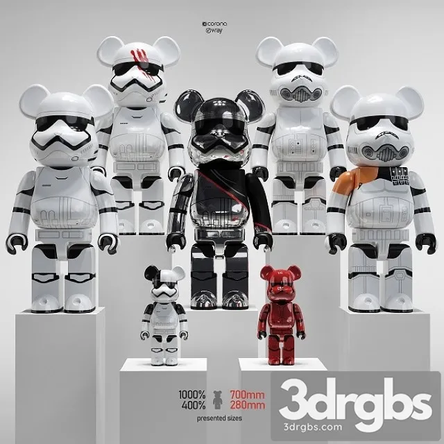Bearbrick Star Wars 3D Model Download