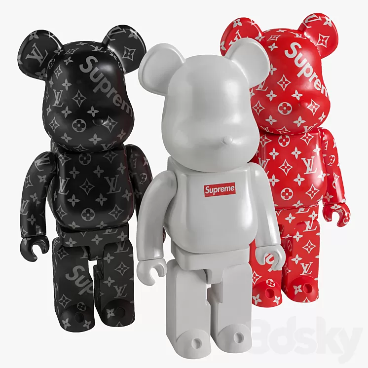 Bearbrick / Supreme / Set 3D Model