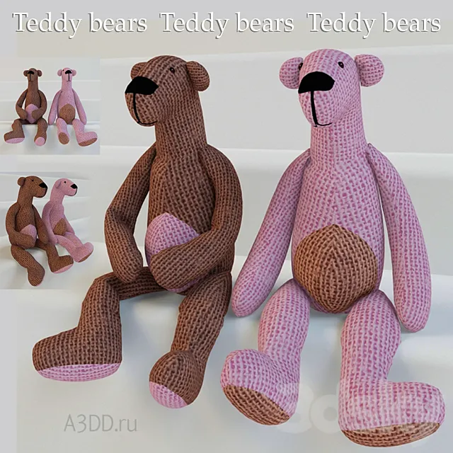 Bears pair 3DModel Bears pair 3DModel